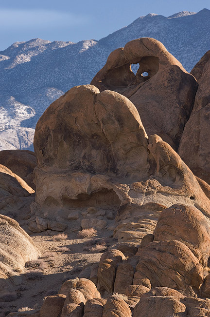 Heart Arch and Inyo Mountains from Movie Flat Road. Alabama Hills near Lone Pine, Eastern Sierra, California, USA. - Alabama-Hills-Eastern-Sierra - Mike Reyfman Photography