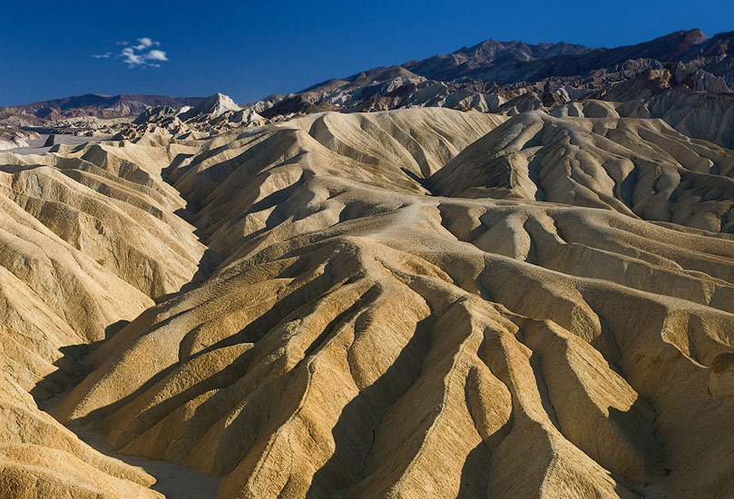  Eroded badlands. Zabriskie Point, Death Valley National Park, California, USA.