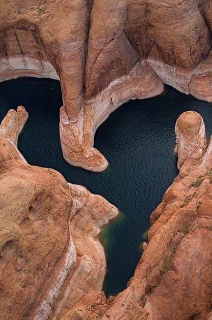 Anasazi Canyon. Glen Canyon NRA, Lake Powell, Utah/Arizona, US. Aerial. - Lake-Powell-Aerial-Abstracts-Arizona-USA - Mike Reyfman Photography
