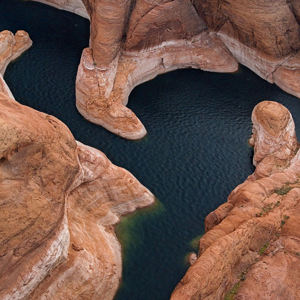 Anasazi Canyon 2. Glen Canyon NRA, Lake Powell, Utah/Arizona, US. Aerial. - Lake-Powell-Aerial-Abstracts-Arizona-USA - Mike Reyfman Photography