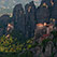 Roussanou Nunnery and St. Nicholas Anapafsas Monasteriy at sunrise. Meteora, Thessaly, Greece - Meteora-Monasteries-Greece - Mike Reyfman Photography