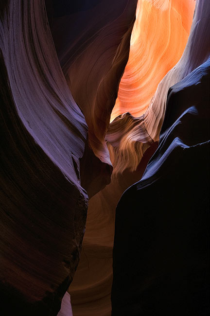 Color Crevasse. Upper Antelope Canyon, Arizona, USA.