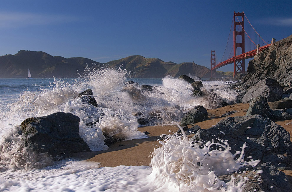 Postcard from San-Francisco. Golden Gate Bridge and Baker Beach. San Francisco, California, USA. - Gallery-1 - Mike Reyfman Photography