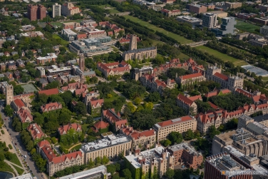 035-CH-2_50F1864 Aerial view of the University of Chicago campus, Illinois, USA