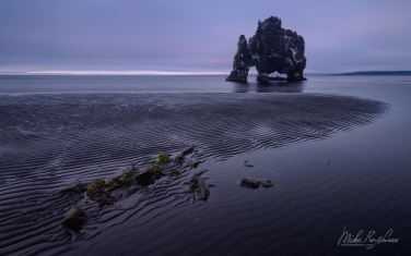 057-IC-CL_D8B1762 Hvitserkur basalt sea stack. Eastern shore of the Vatnsnes peninsula, Northwest Iceland.