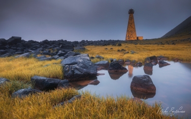 088-IC-CL_P3X3544 Straumnesviti (Straumnes ) Lighthouse, Hornstrandir, Westfjords, Iceland.