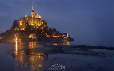 SM_MR50A1083 Le Mont-Saint-Michel Island and Benedictine Abbey. Normandy, France