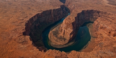 P12-MRP3X0123-2 Horseshoe Bend of Colorado River, Arizona, USA. Aerial.