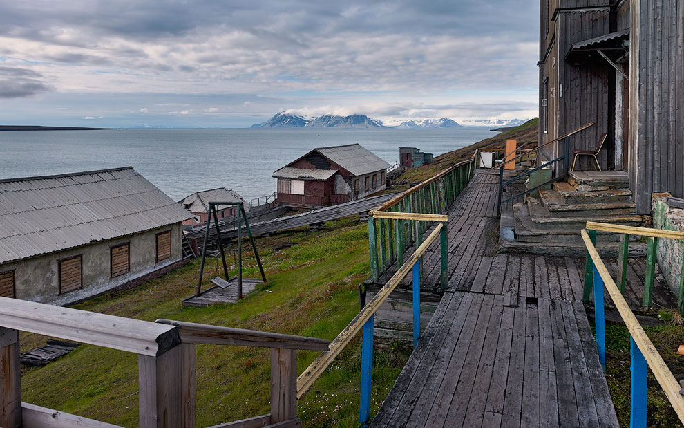 Barentsburg. Old Russian coal mining settlement. Spitsbergen.