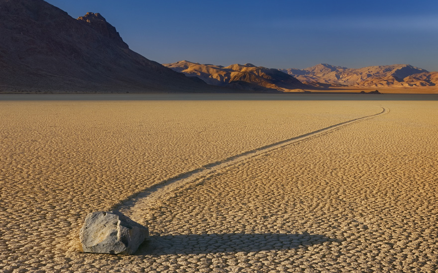 The Champion. Moving Rock on it - Death-Valley-National-Park-California-USA - Mike Reyfman Photography