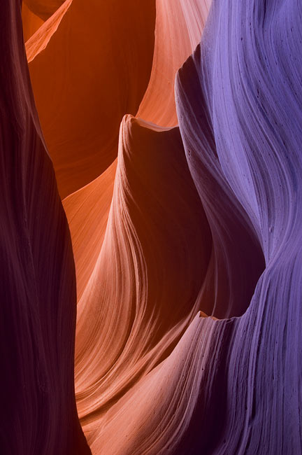 Color Falls. Lower Antelope Canyon, Arizona, USA - Lower-Antelope-Canyon-Arizona-USA - Mike Reyfman Photography