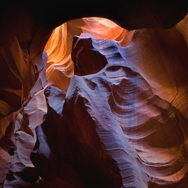 The Chimney. Upper Antelope Canyon, Arizona, USA. - Upper-Antelope-Canyon-Arizona-USA - Mike Reyfman Photography