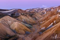 Rhyolite Mountains, Crater Lakes, Geothermal Areas, Lava Fields and Glacial Rivers. Iceland. 