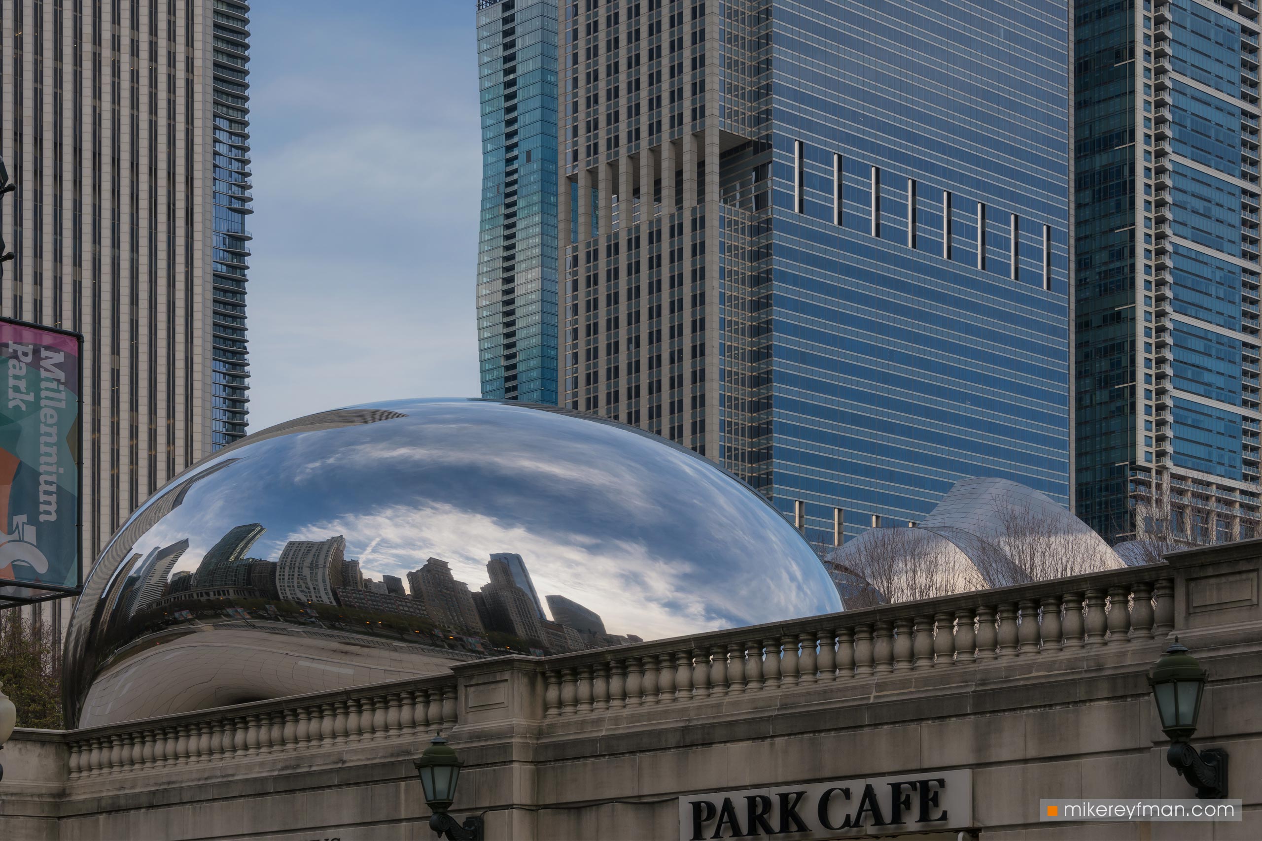 The Cloud Gate, also known as the Bean, at Millenium Park, Chicago, Illinois, USA. 074-CH-2_ZRA8533 - Ever-beating architectural heart of America. The birthplace of the most iconic buildings in the country. - Mike Reyfman Photography