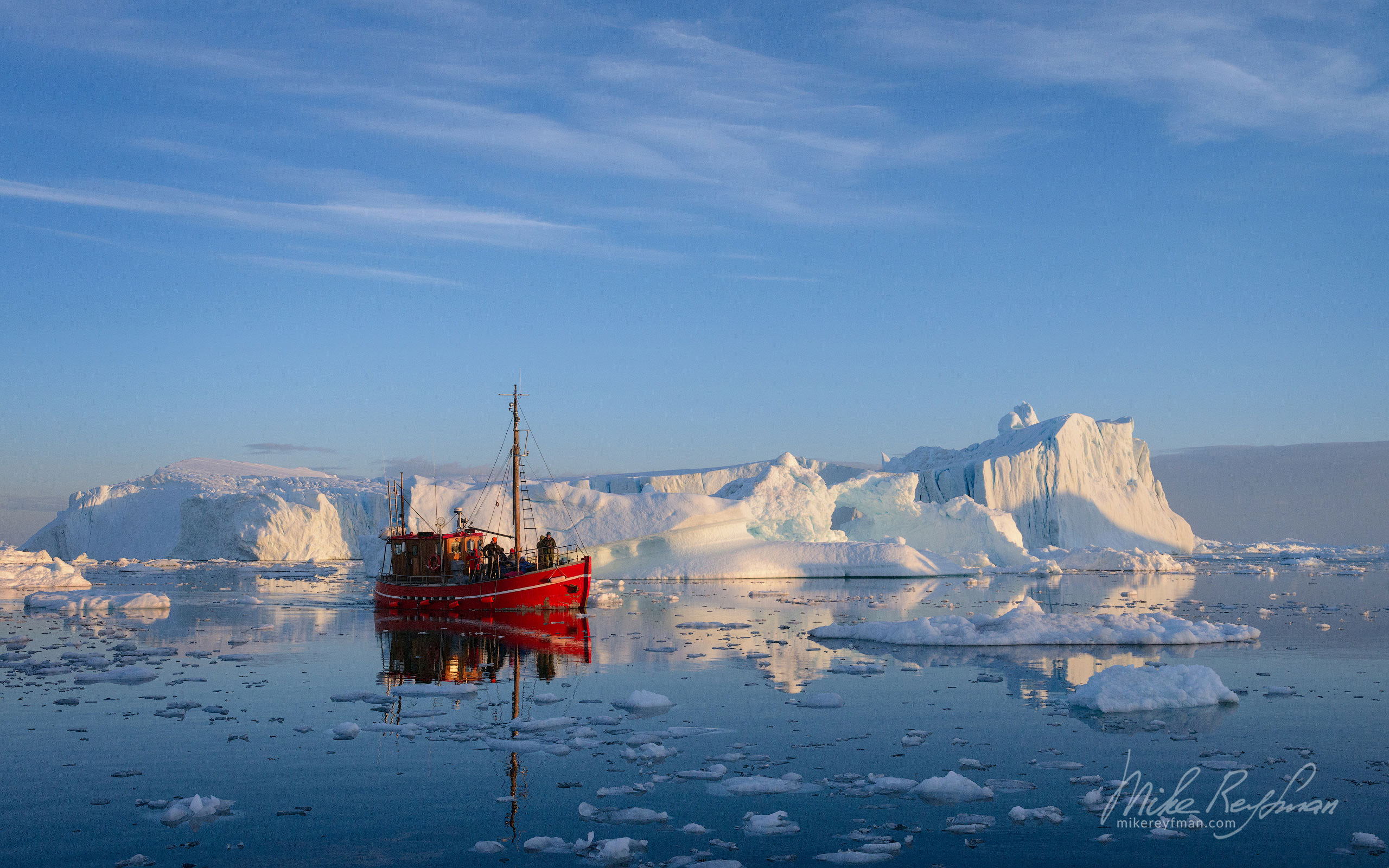 Enormous Icebergs Of Ilulissat Icefjord And Disco Bay Western 