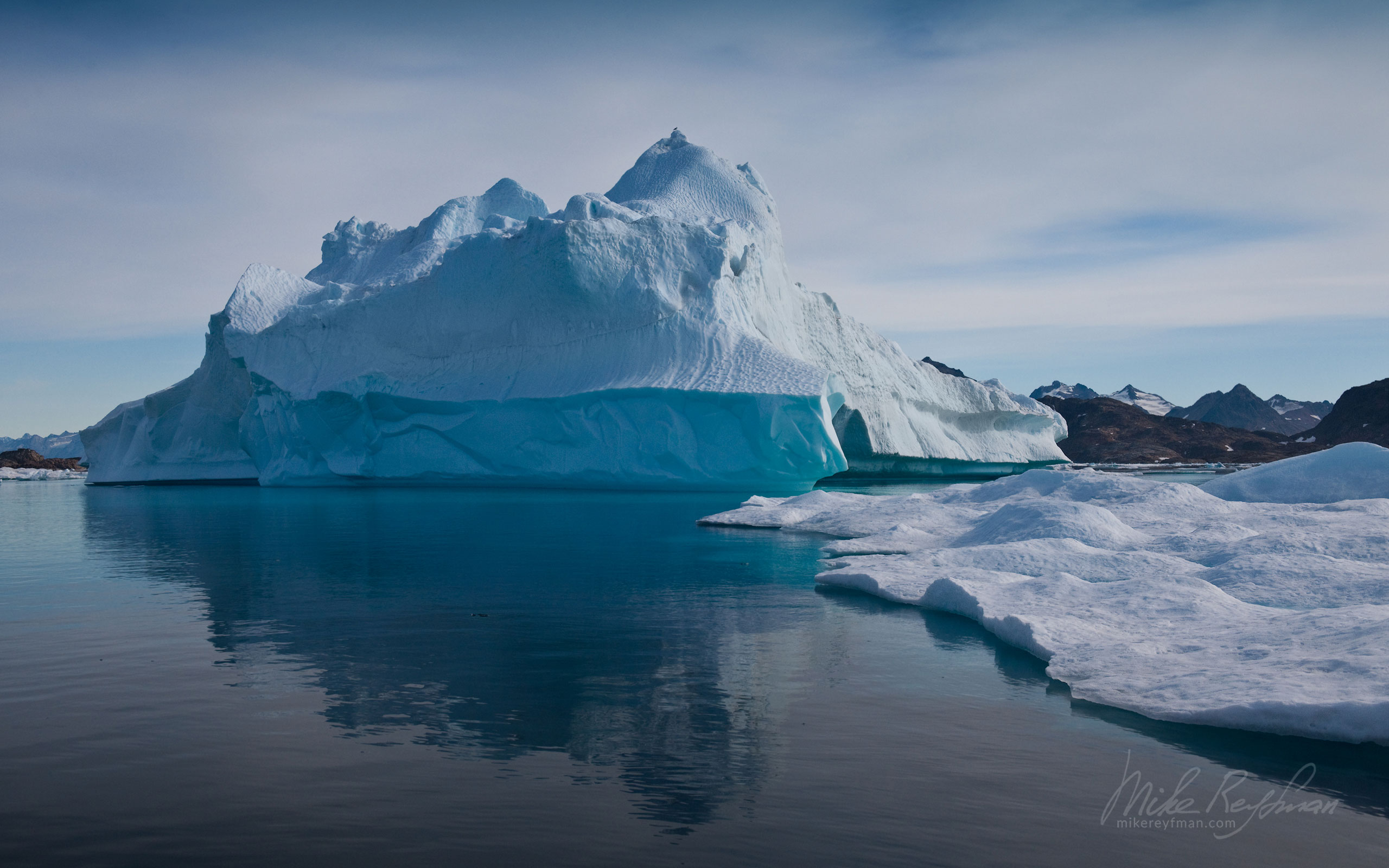 Huge iceberg offshore of Kulusuk island. Southeastern Greenland. 024-GR-KU_P3X5087 - Kulusuk island, Ammassalik Fjord & Torsuut Tunoq Sound. Southeastern Greenland - Mike Reyfman Photography