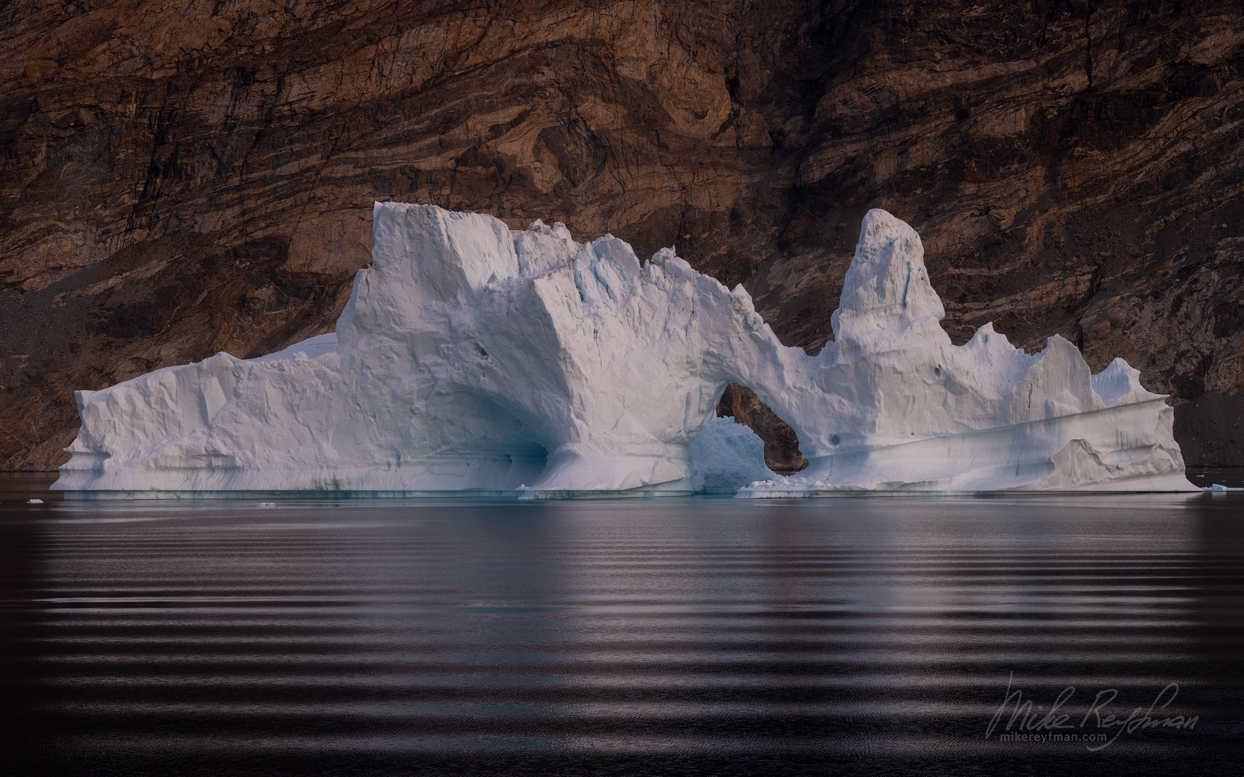 Iceberg in Scoresby Sund. Greenland. 029-GR-SC_50B6993 - The Scoresby Sund fjord system and the settlement of Ittoqqortoormiit. East Greenland. - Mike Reyfman Photography