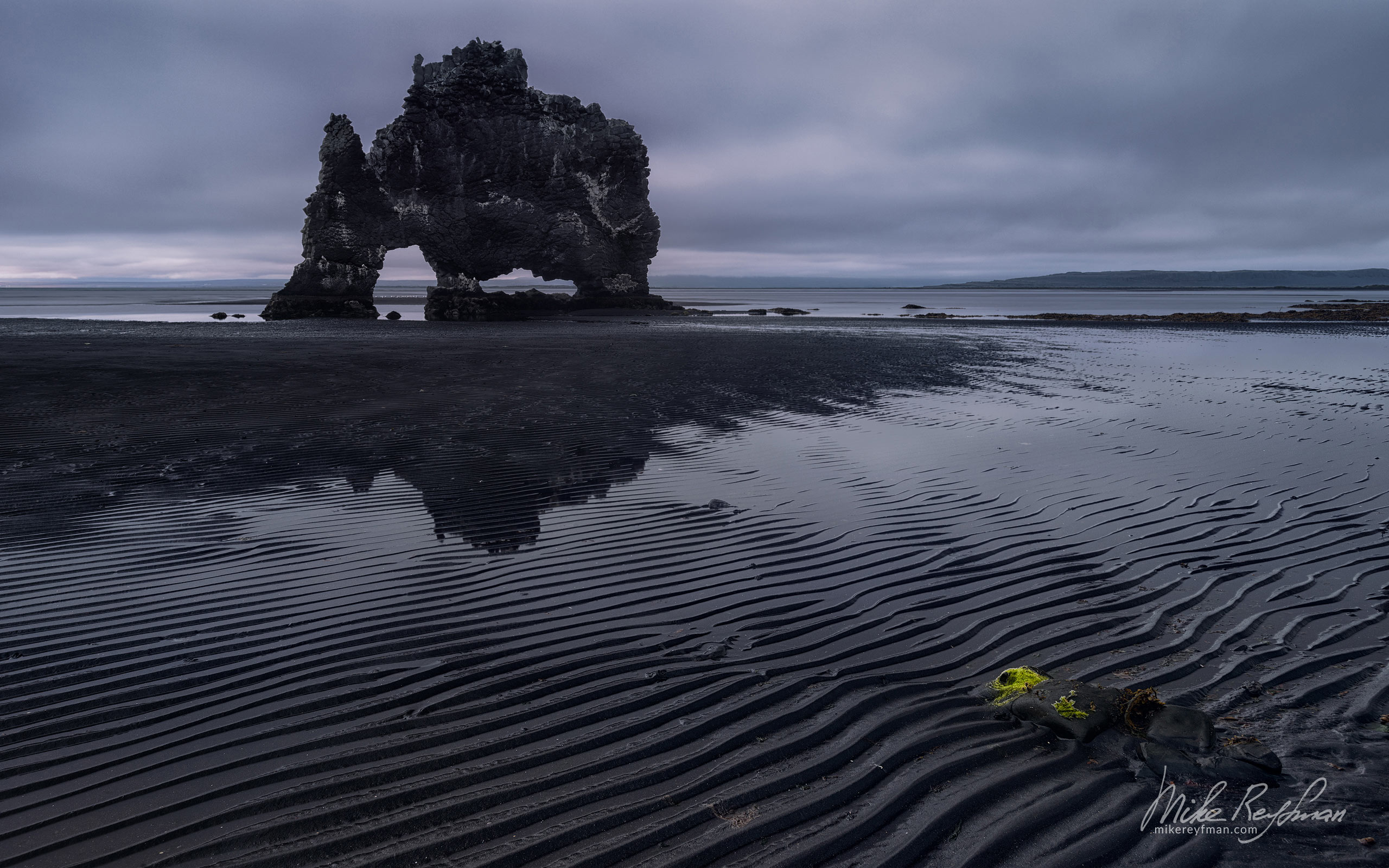 Hvitserkur basalt sea stack. Eastern shore of the Vatnsnes peninsula, Northwest Iceland. 058-IC-CL_D8B1784 - Where Lava Meets the Ocean. Iceland coastline. - Mike Reyfman Photography