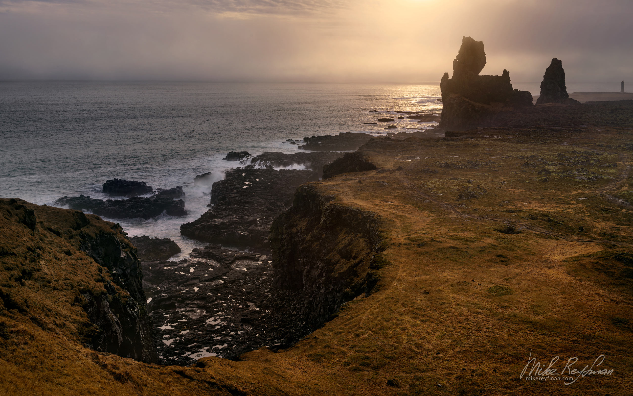 Londrangar basalt pinnacles, Snæfellsnes Peninsula, North Iceland. 064-IC-CL_10P4818-1. - Where Lava Meets the Ocean. Iceland coastline. - Mike Reyfman Photography