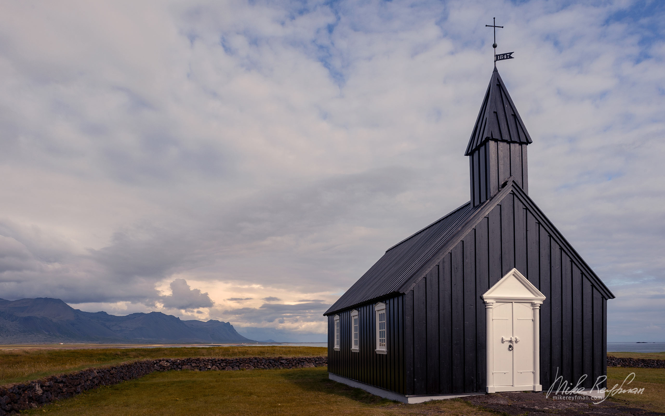 Budir Church, Snaefellsness peninsula, Iceland. 071-IC-CL_MR29208 - Where Lava Meets the Ocean. Iceland coastline. - Mike Reyfman Photography