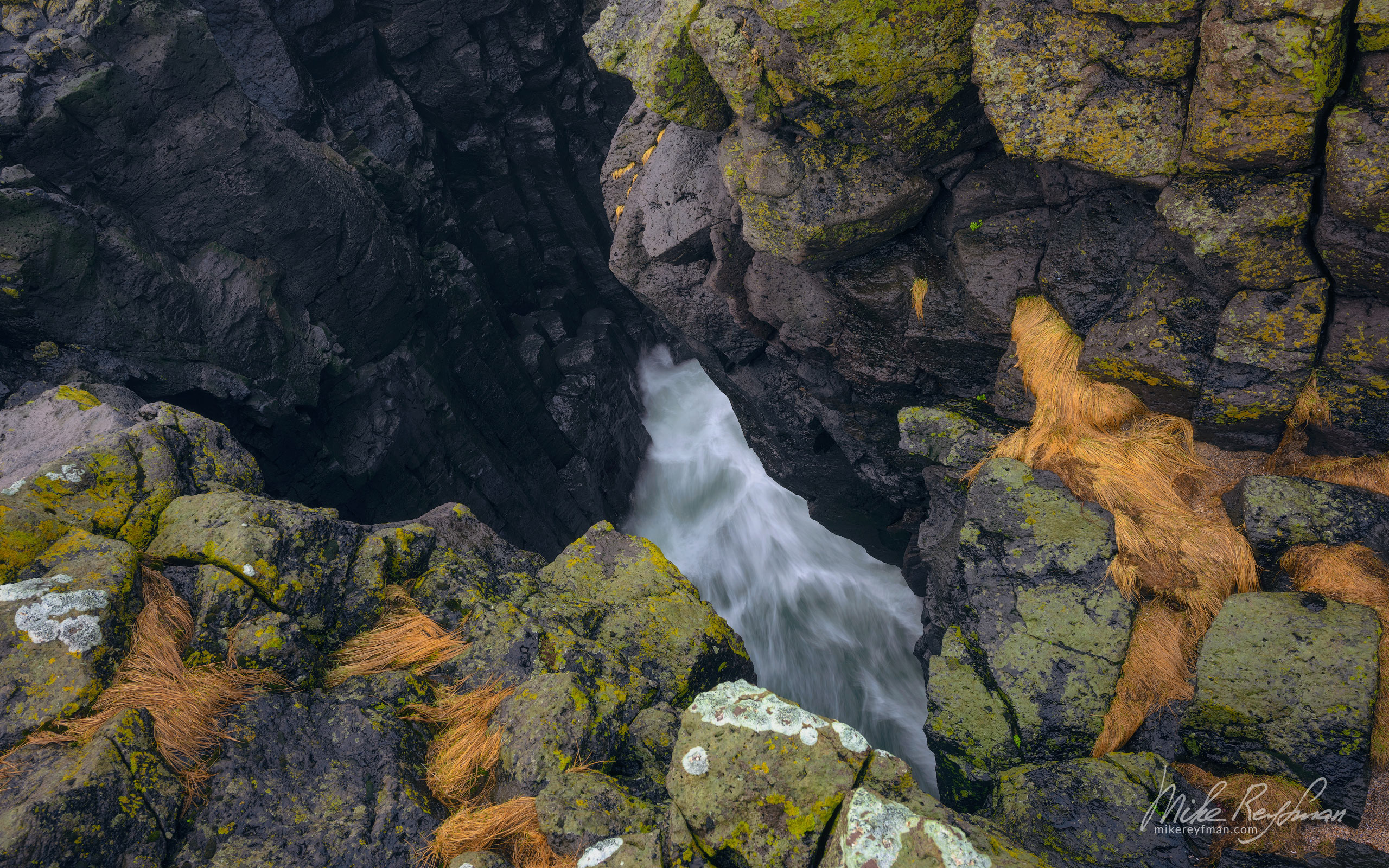 Blowhole Basalt Sea Cliffs. Arnarstapi nature preserve, Snaefellsness Peninsula, Iceland. 073-IC-CL_10P4669 - Where Lava Meets the Ocean. Iceland coastline. - Mike Reyfman Photography