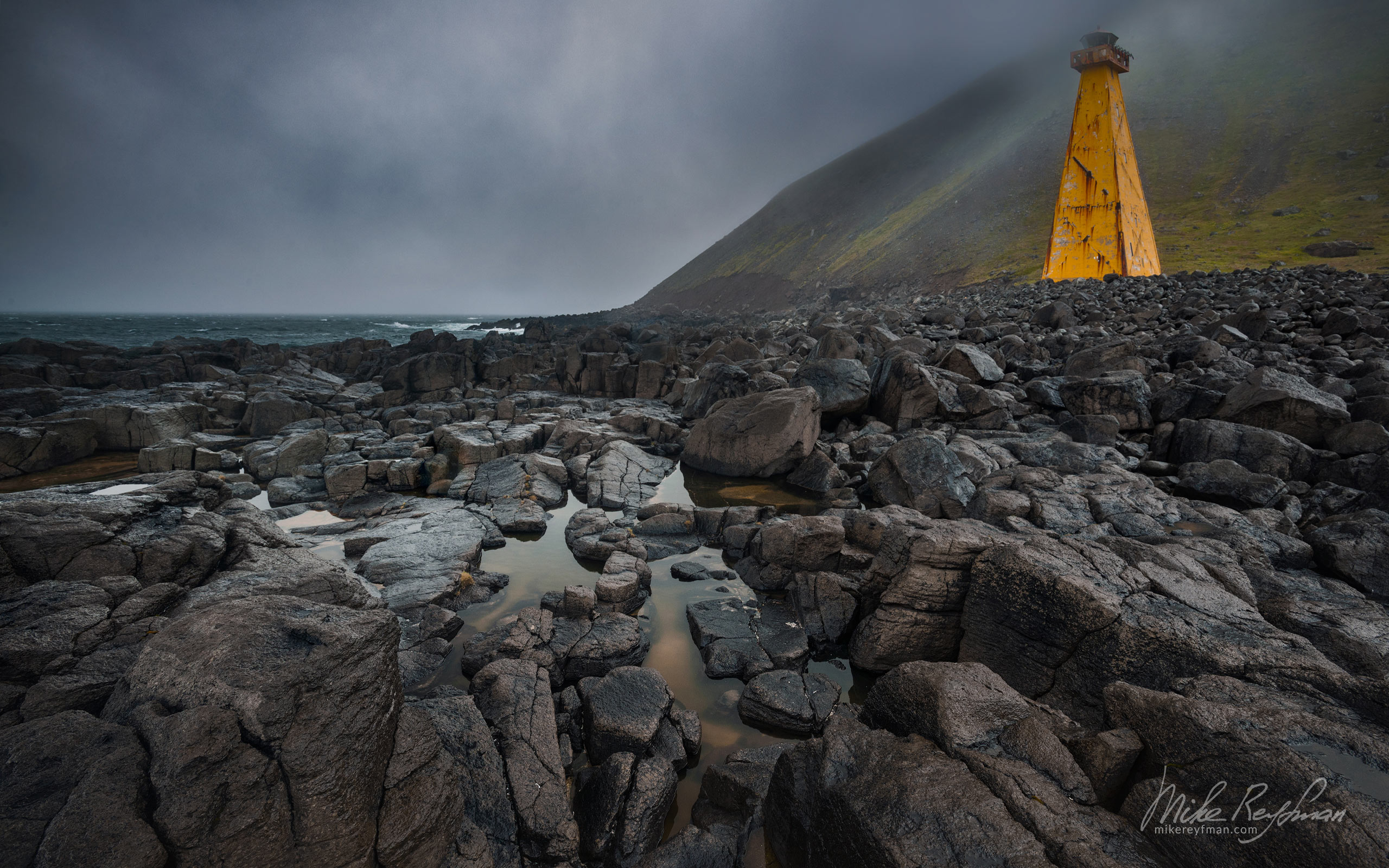 Straumnesviti (Straumnes ) Lighthouse, Hornstrandir, Westfjords, Iceland. 087-IC-CL_P3X3535 - Where Lava Meets the Ocean. Iceland coastline. - Mike Reyfman Photography