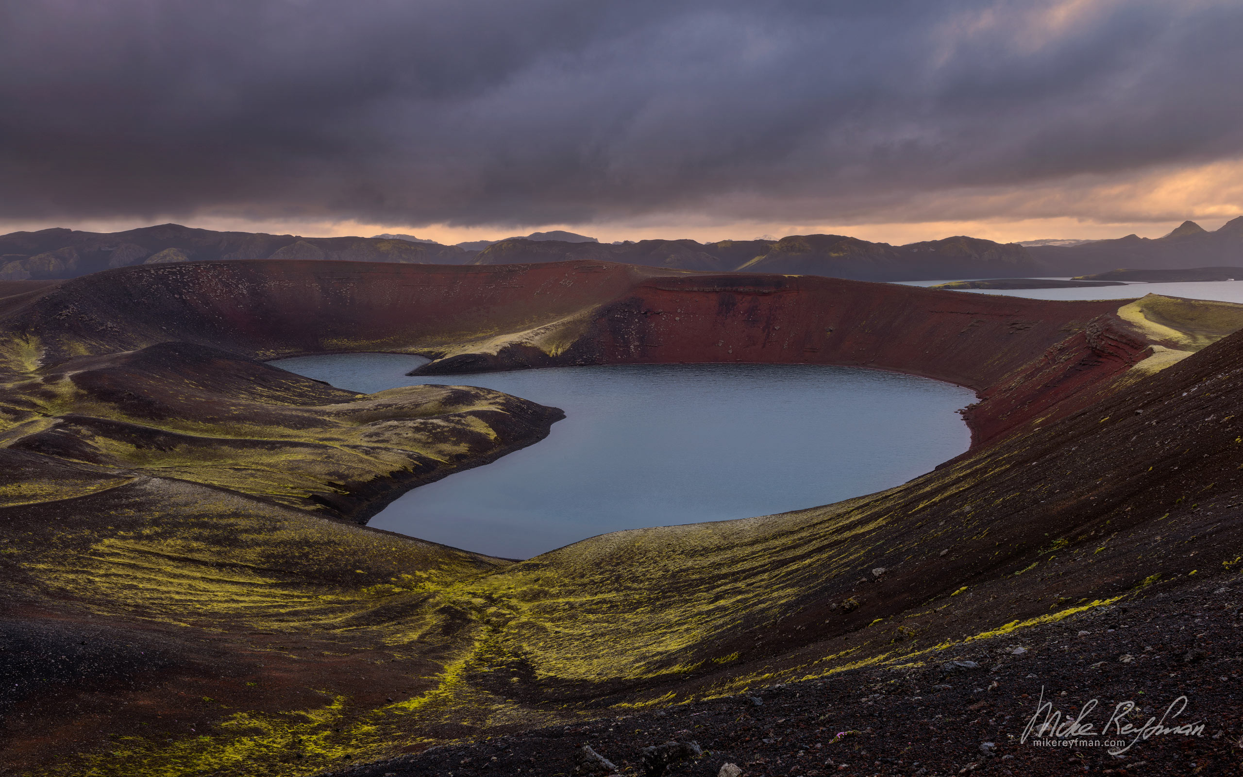 Crater lakes in the Veidivotn area. Central Highlands, Iceland. 072-IC-GP _D8B4369 - Rhyolite Mountains, Crater Lakes, Geothermal Areas, Lava Fields and Glacial Rivers. Iceland.  - Mike Reyfman Photography