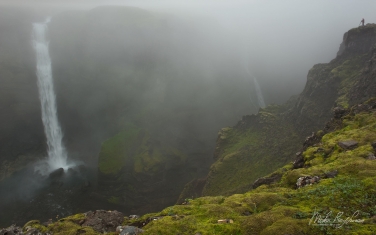 Haifoss-&-Granni-waterfalls.-Fossá-River,-Thjorsardalur-(Þjórsárdalur)-valley,-Iceland