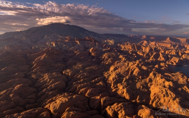 Navajo-Mountain.-Lake-Powell,-Glen-Canyon-NRA.-Uta/Arizona,-USA.-Aerial