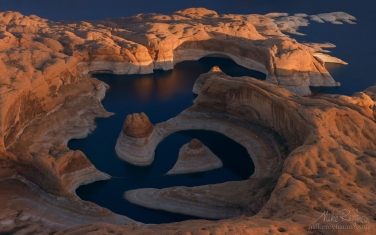 Reflection-Canyon.-Colorado-River,-Lake-Powell,-Glen-Canyon-NRA.-Uta/Arizona,-USA.-Aerial