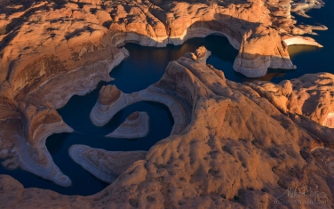 Reflection-Canyon.-Colorado-River,-Lake-Powell,-Glen-Canyon-NRA.-Uta/Arizona,-USA.-Aerial