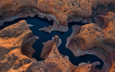 Reflection-Canyon.-Colorado-River,-Lake-Powell,-Glen-Canyon-NRA.-Uta/Arizona,-USA.-Aerial