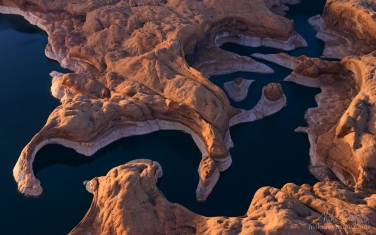 Reflection-Canyon.-Colorado-River,-Lake-Powell,-Glen-Canyon-NRA.-Uta/Arizona,-USA.-Aerial