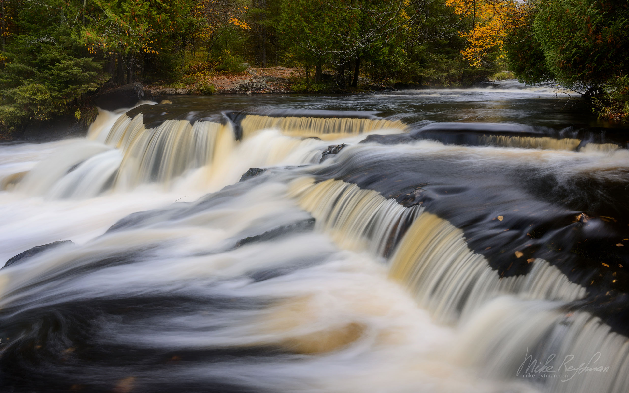 Bond Falls, Ontonagon River, Upper Peninsula, Michigan, USA. UP-MI_016_ZRA6891 - Michigan's Upper Peninsula - the best destination in US for fall colors. - Mike Reyfman Photography
